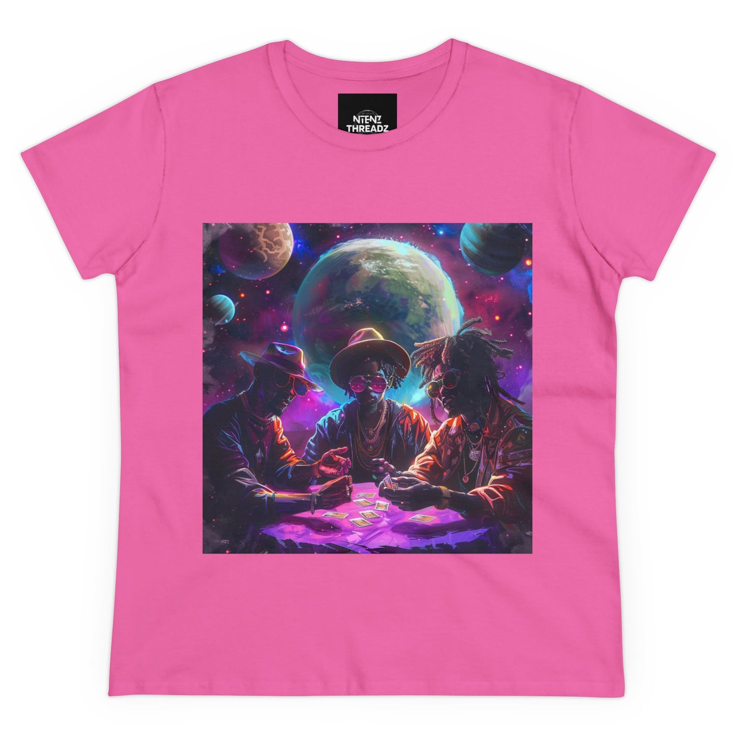 Cosmic Wager: Women's Midweight Cotton Tee