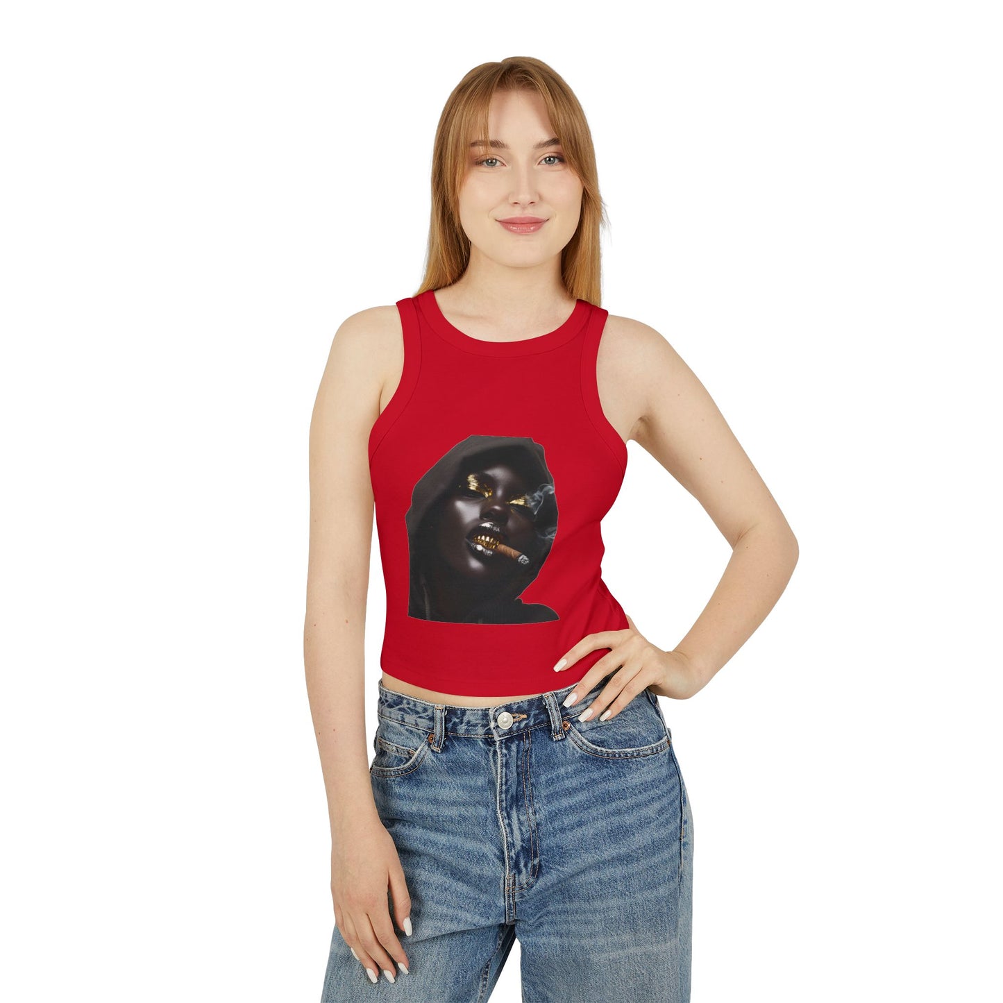 Up in Smoke: Women's Micro Rib Racer Tank Top