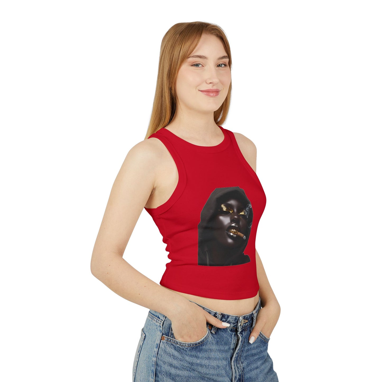 Up in Smoke: Women's Micro Rib Racer Tank Top