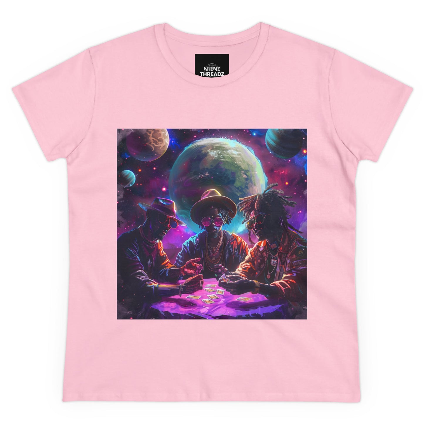 Cosmic Wager: Women's Midweight Cotton Tee