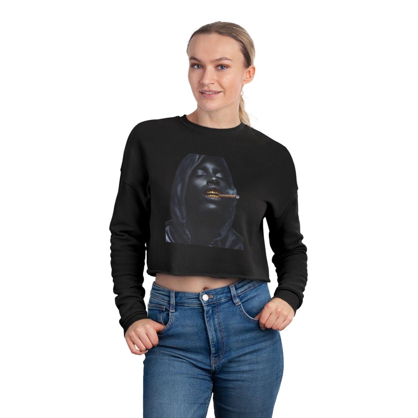 Up in Smoke: Women's Cropped Sweatshirt