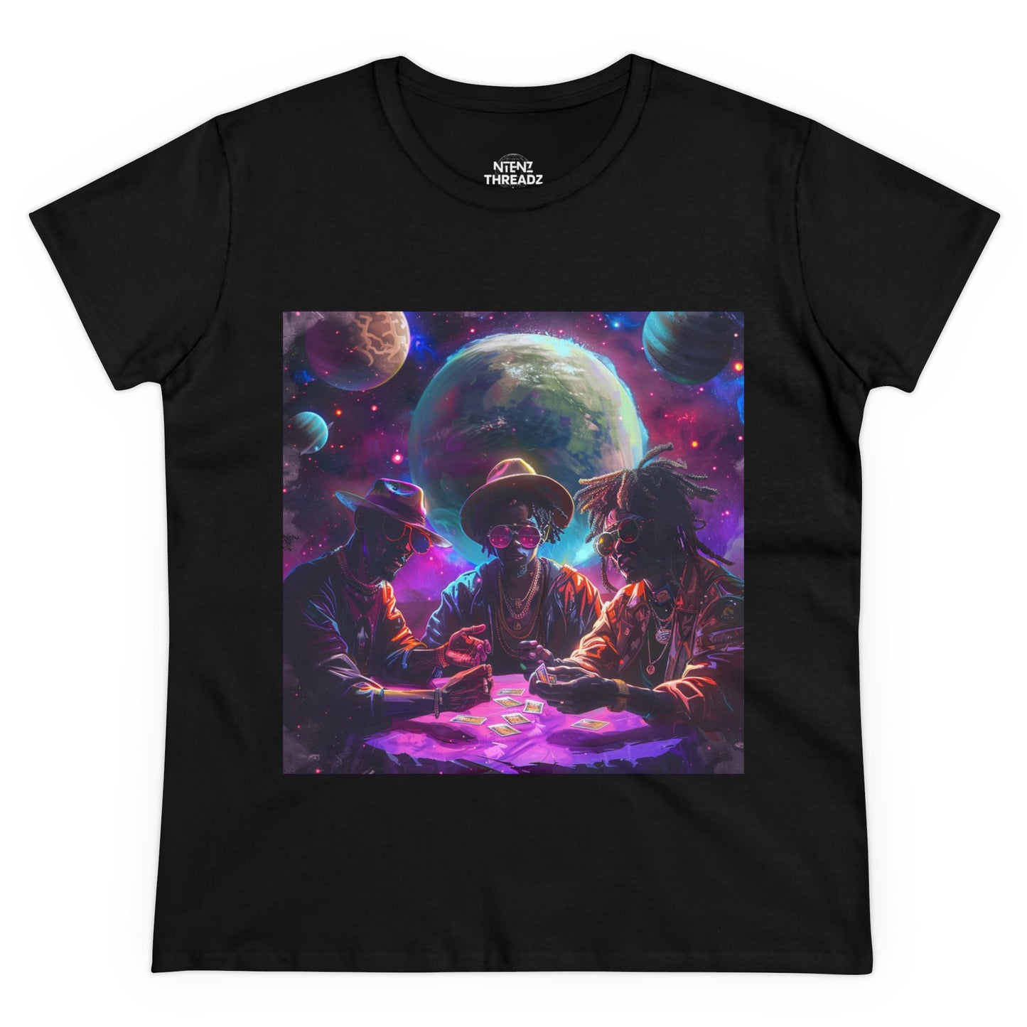Cosmic Wager: Women's Midweight Cotton Tee