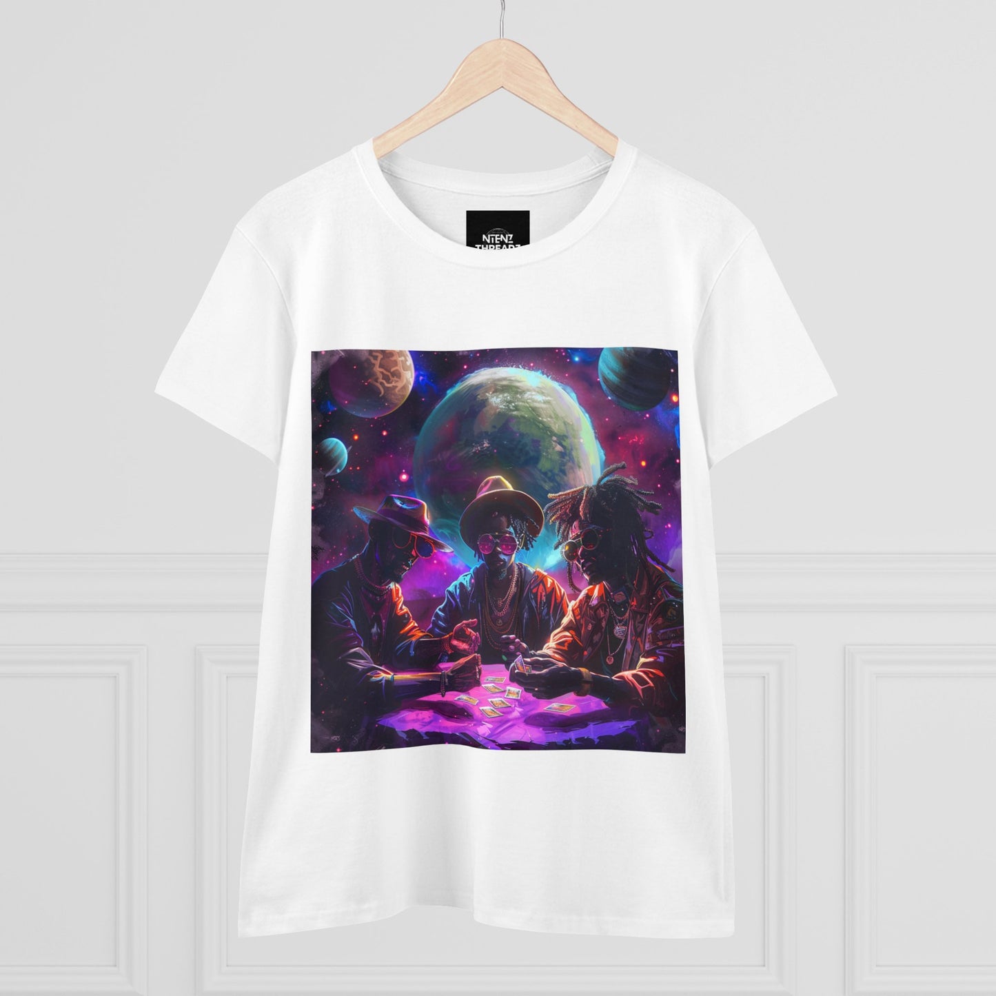 Cosmic Wager: Women's Midweight Cotton Tee