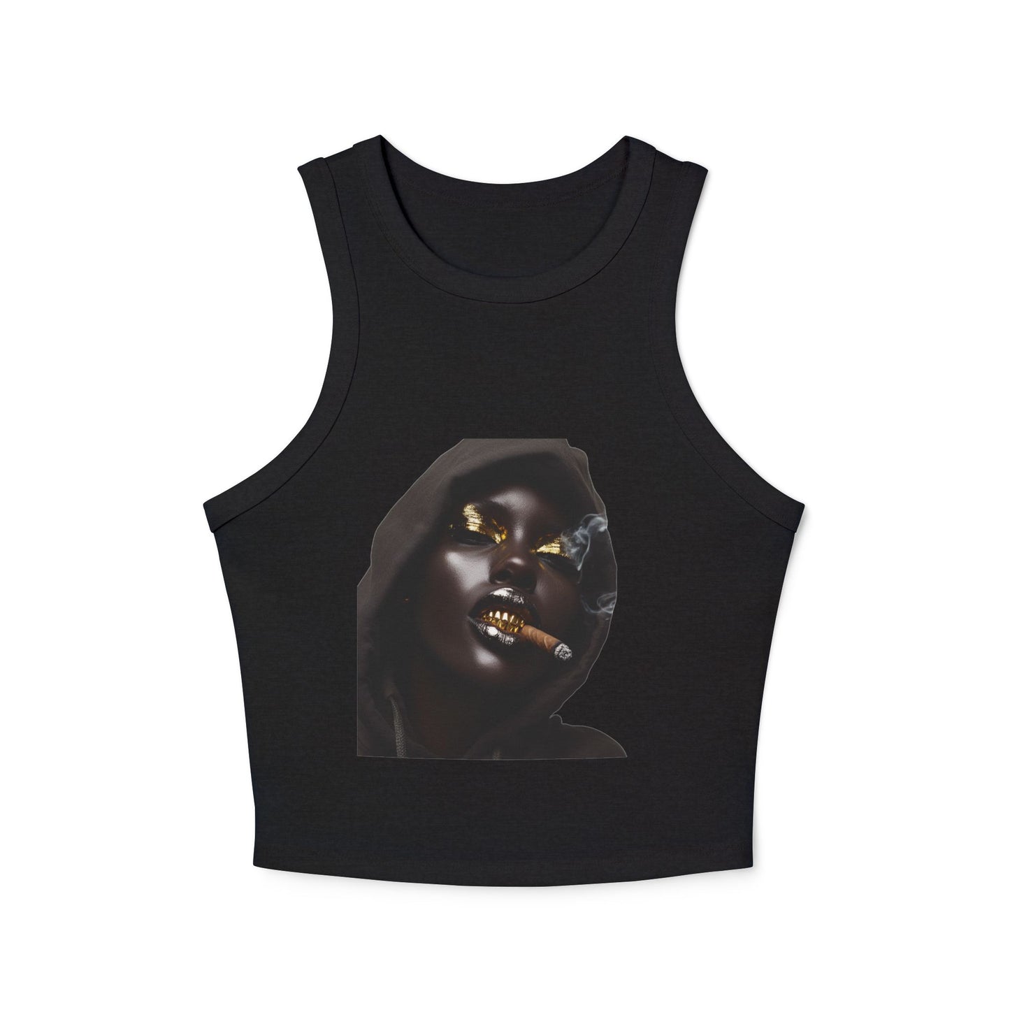Up in Smoke: Women's Micro Rib Racer Tank Top