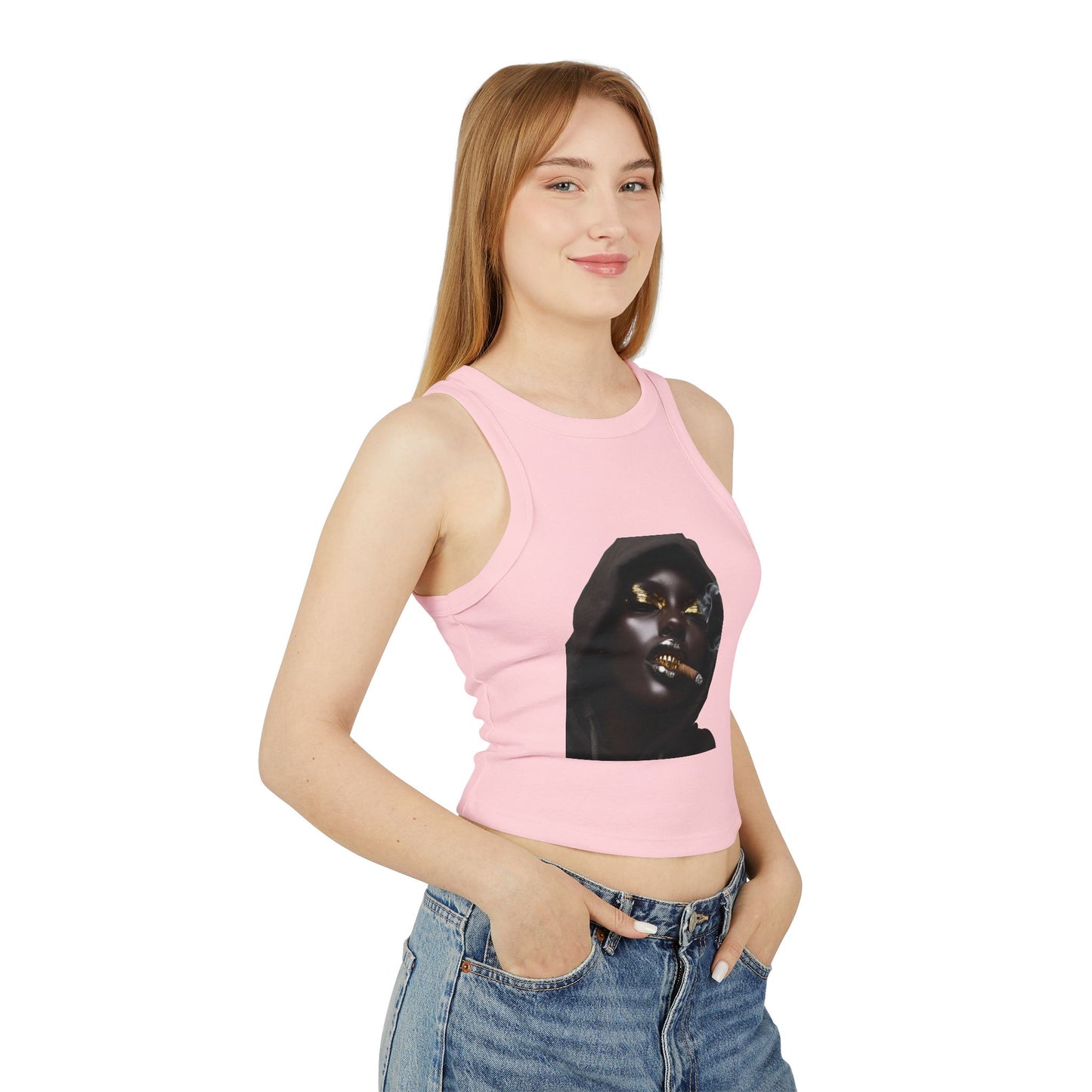 Up in Smoke: Women's Micro Rib Racer Tank Top