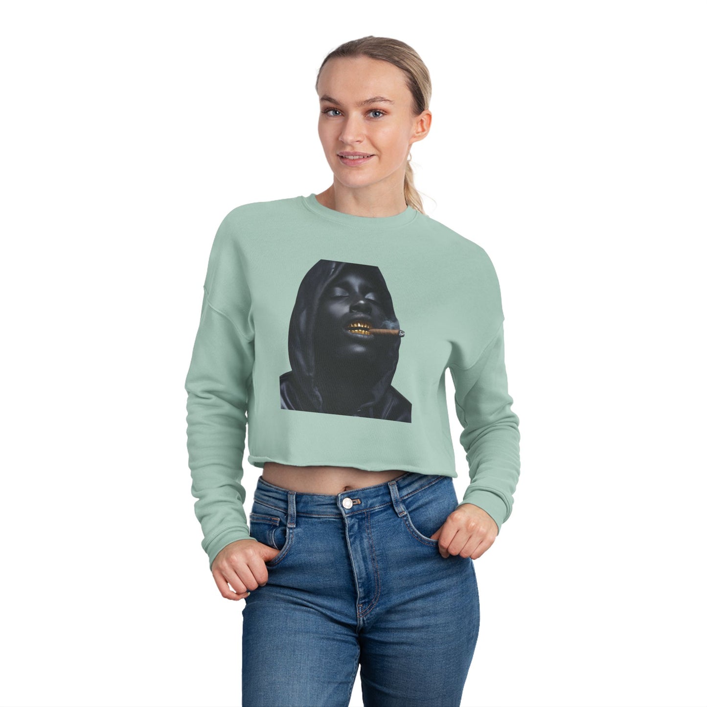Up in Smoke: Women's Cropped Sweatshirt