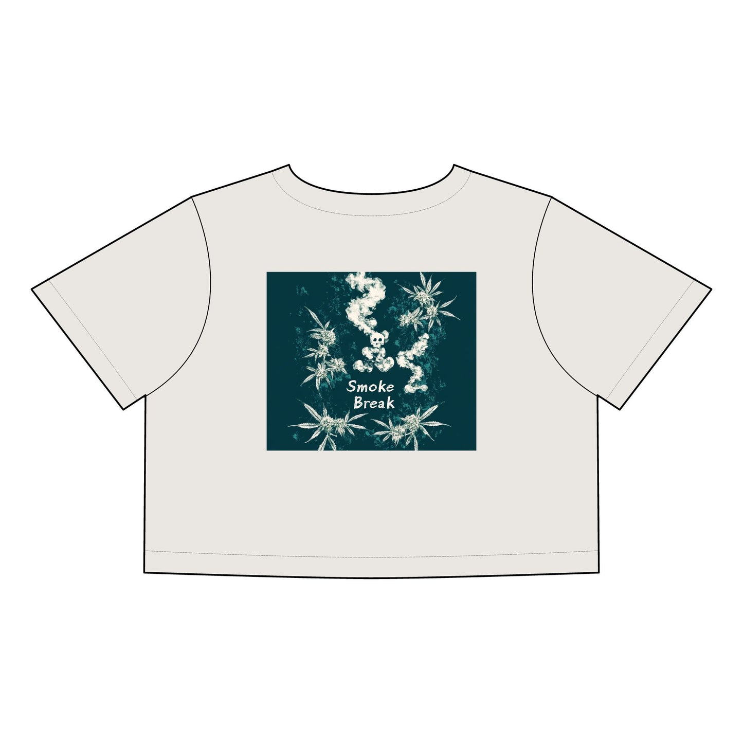 'Smoke Break'- Chic Women's Crop Tee Perfect for Casual Outings and Relaxation