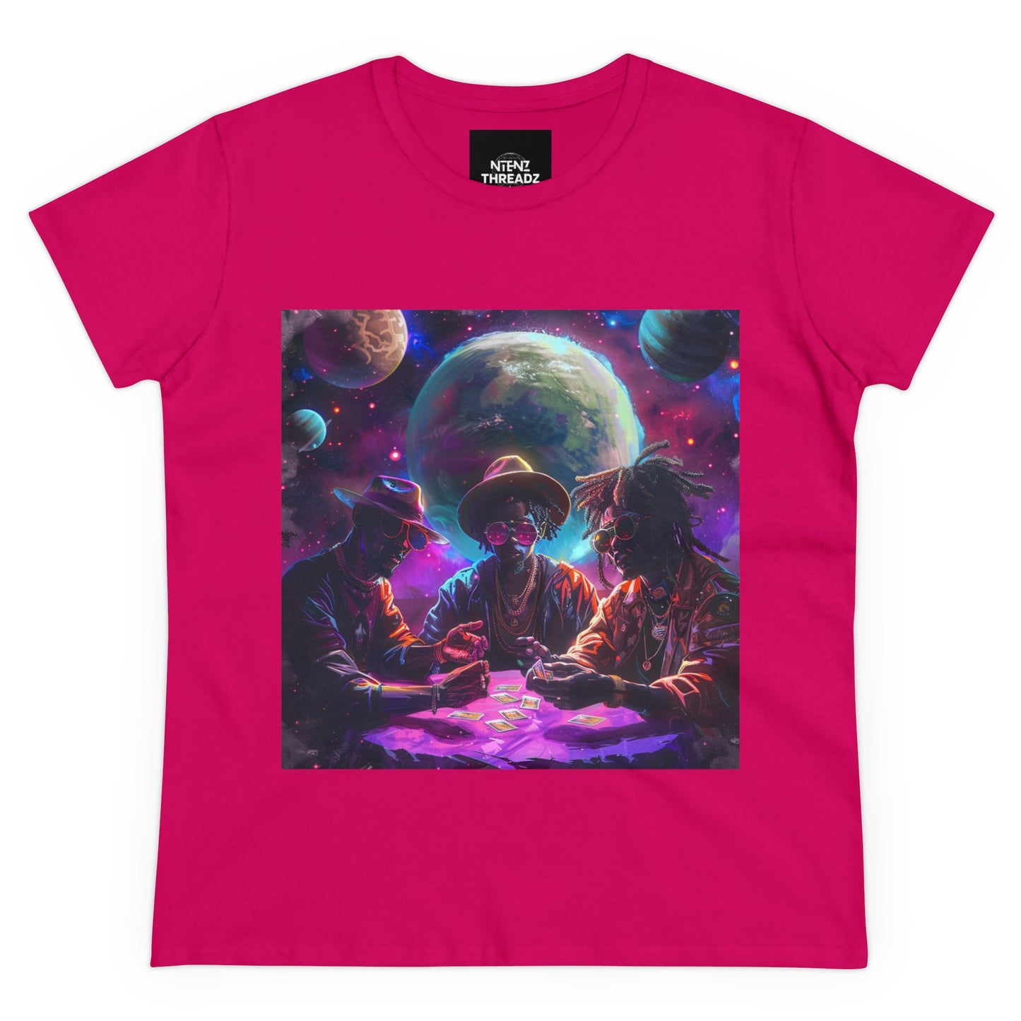 Cosmic Wager: Women's Midweight Cotton Tee