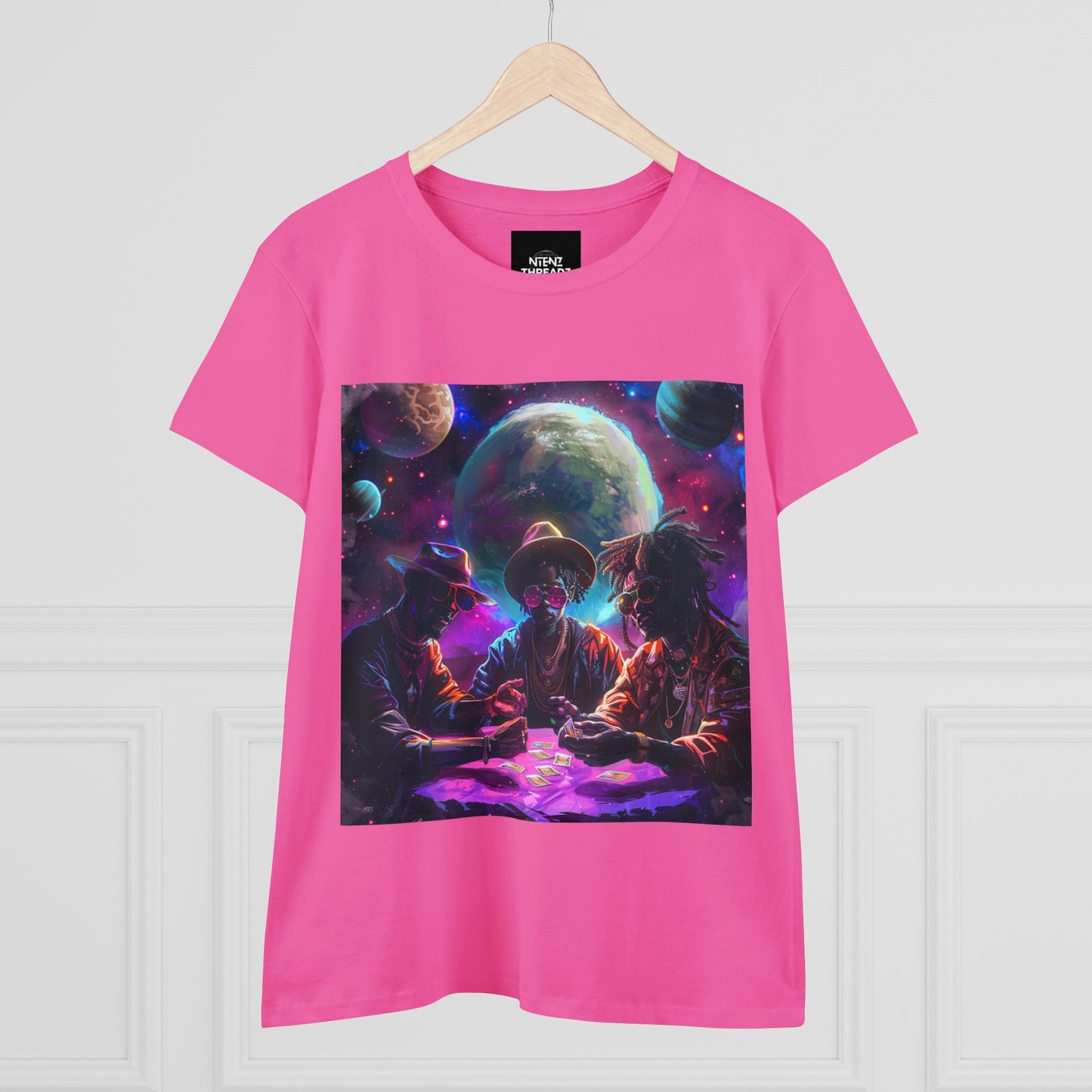Cosmic Wager: Women's Midweight Cotton Tee
