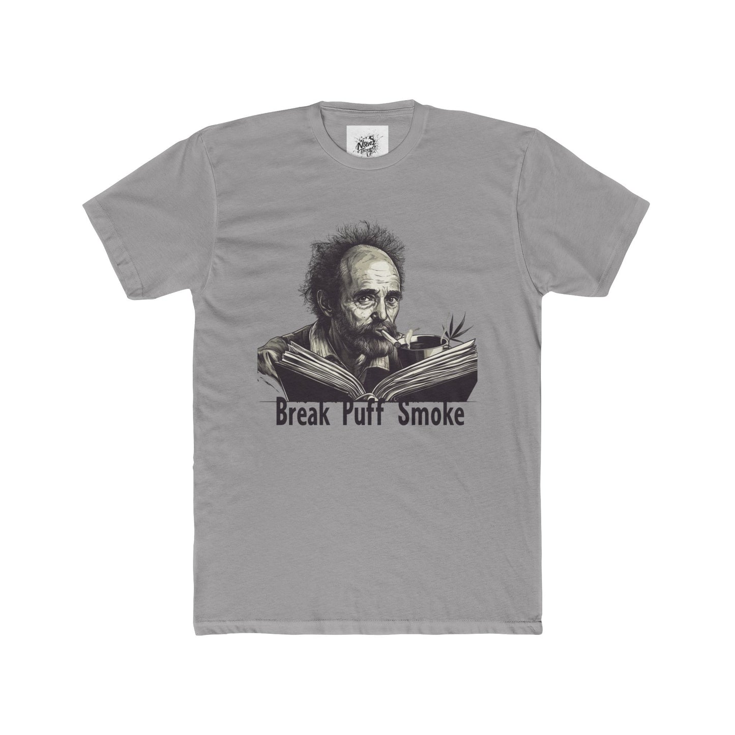 'Break, Puff, Smoke'- Vintage Graphic T-Shirt for Relaxed Vibes Unisex Cotton Crew Tee