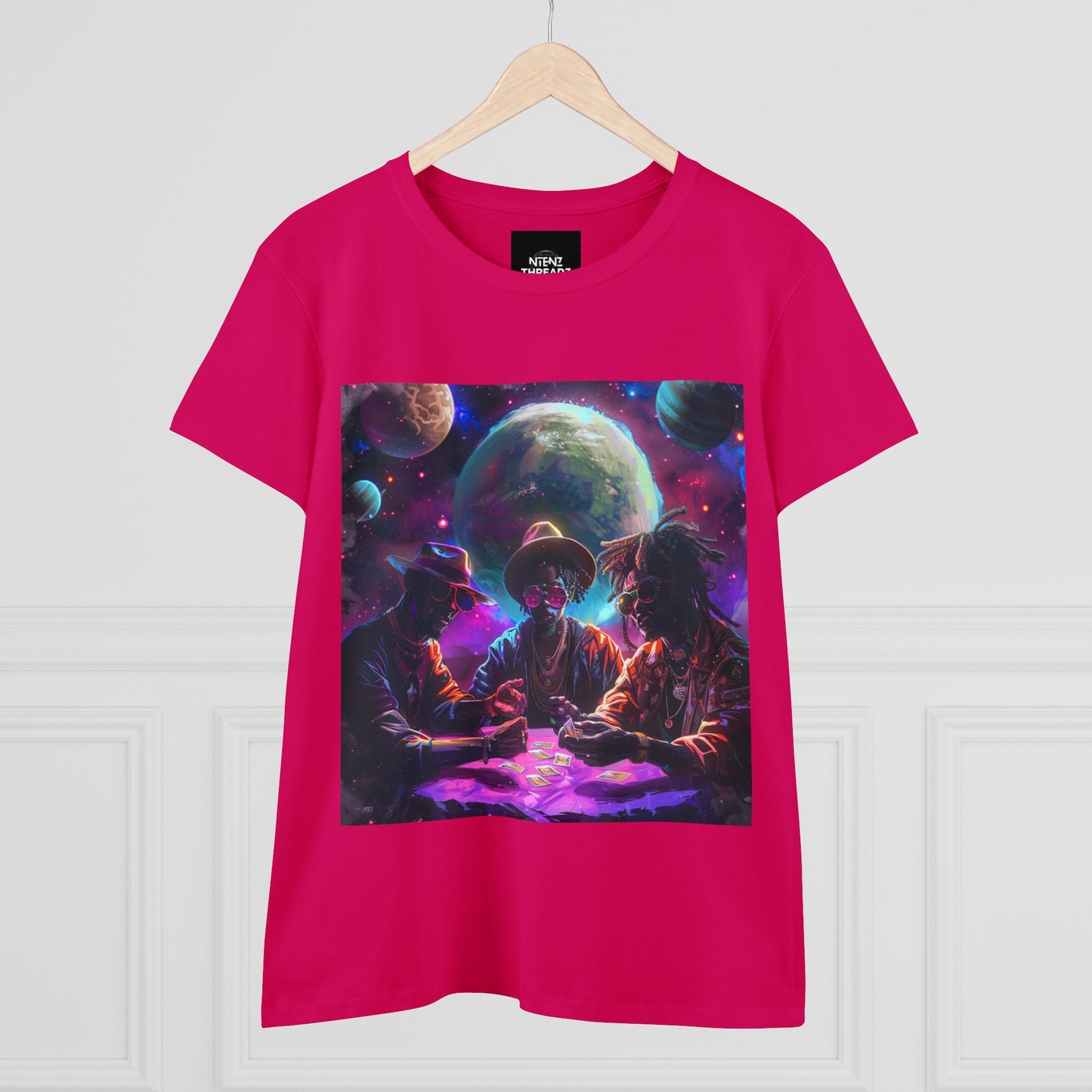Cosmic Wager: Women's Midweight Cotton Tee