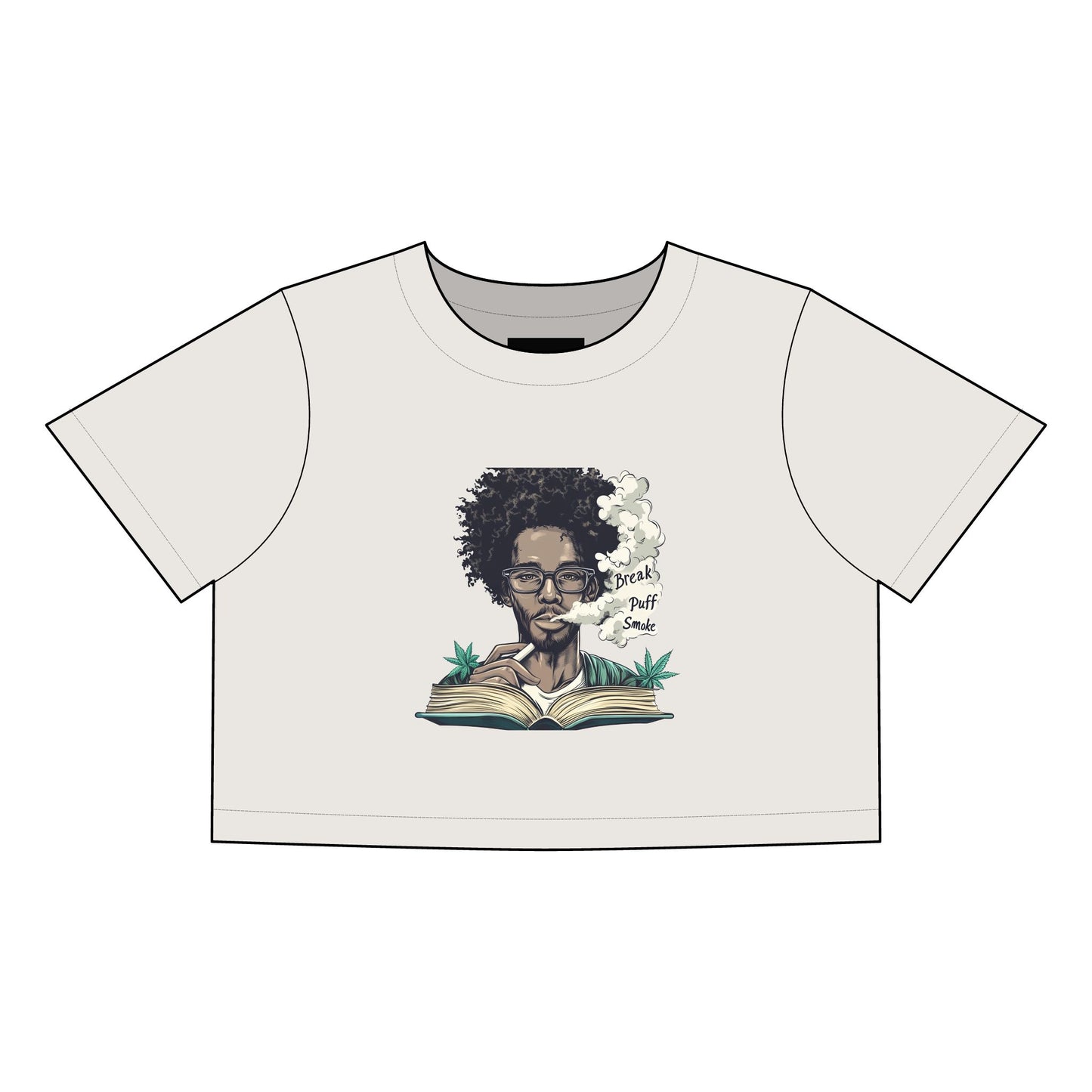 'Smoke Break'- Chic Women's Crop Tee Perfect for Casual Outings and Relaxation