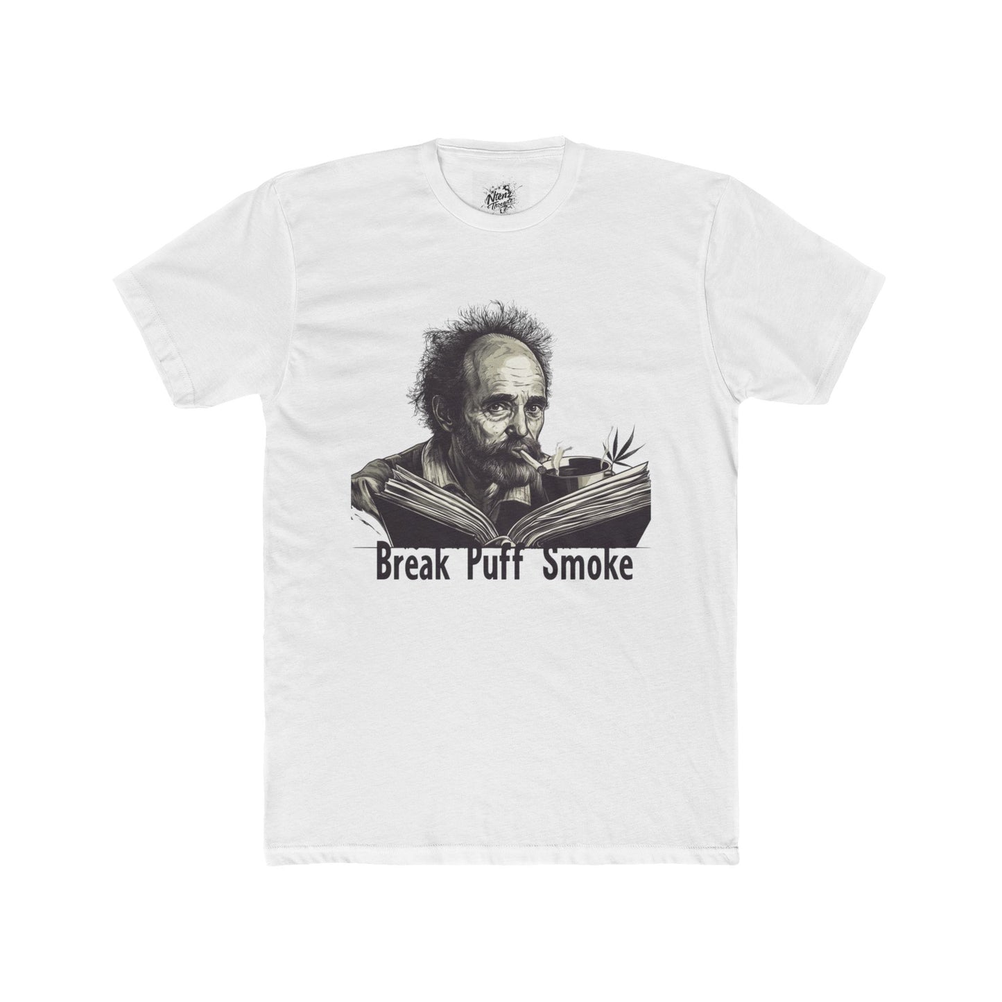 'Break, Puff, Smoke'- Vintage Graphic T-Shirt for Relaxed Vibes Unisex Cotton Crew Tee