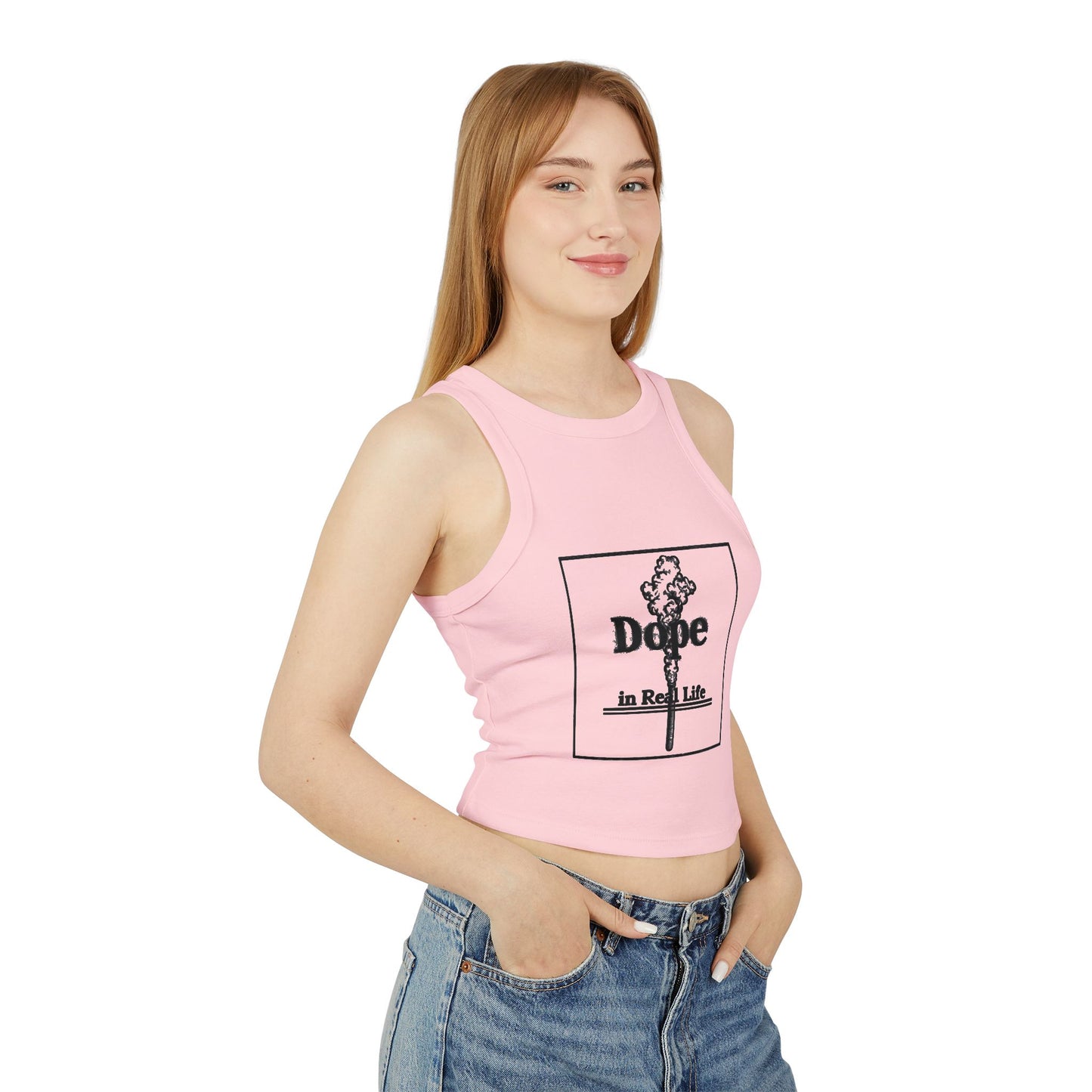 Tank Top - Dope in Real Life - Women's Micro Rib Racer