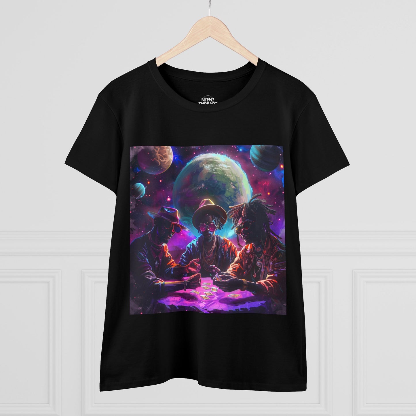 Cosmic Wager: Women's Midweight Cotton Tee