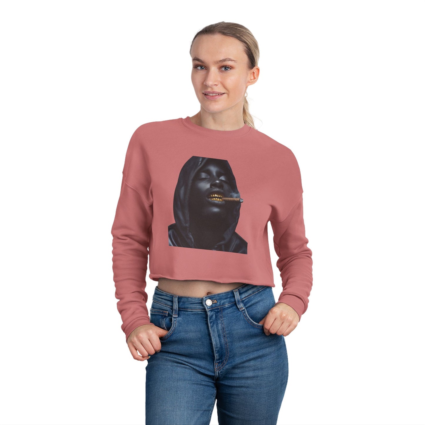 Up in Smoke: Women's Cropped Sweatshirt