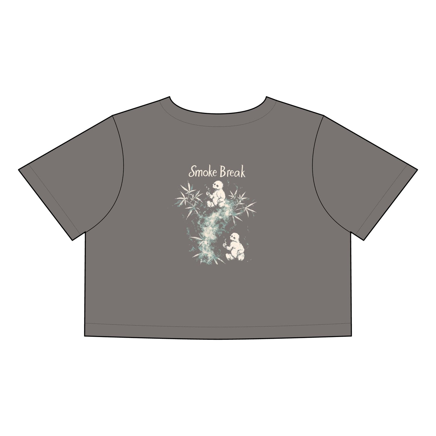 'Smoke Break'- Chic Women's Crop Tee Perfect for Casual Outings and Relaxation