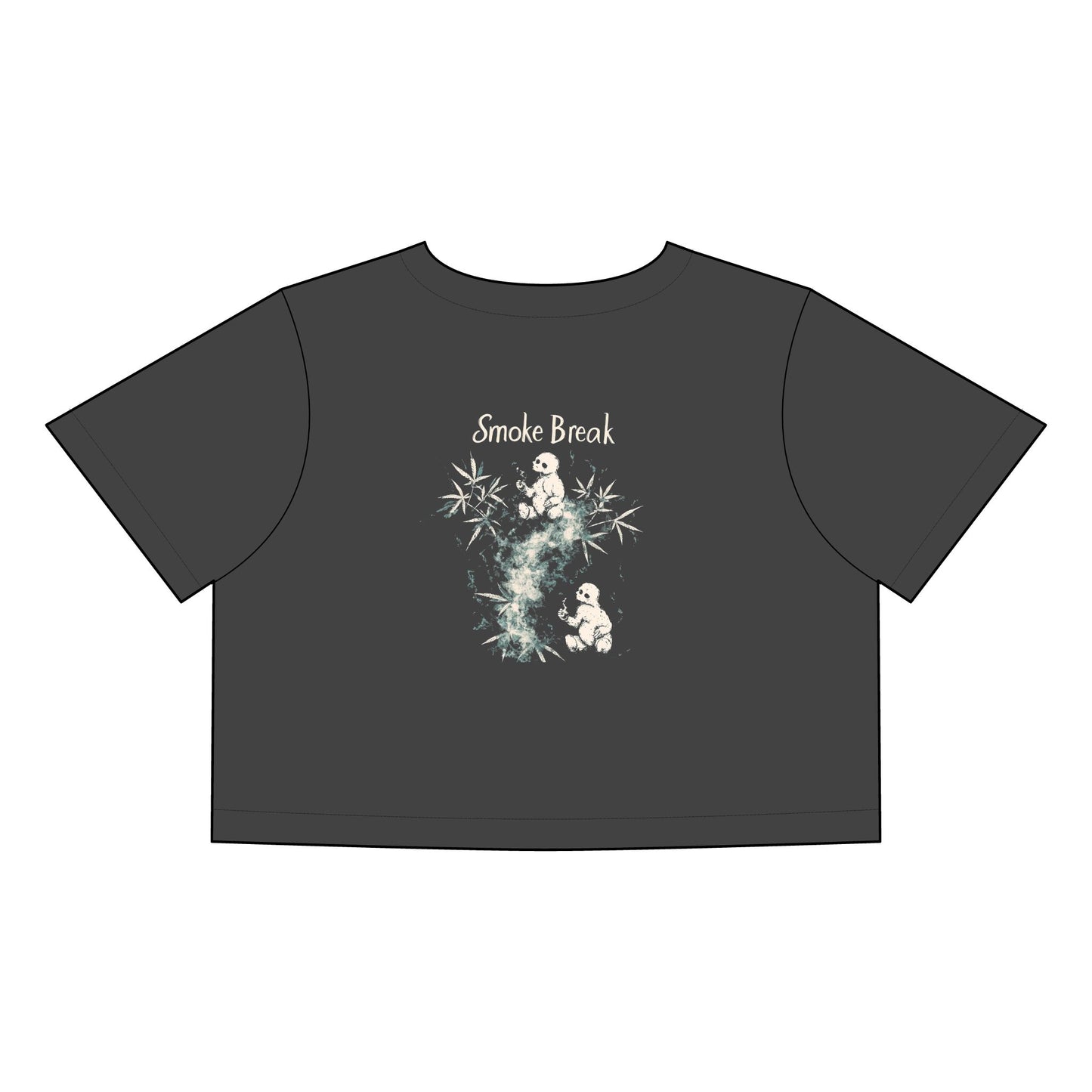 'Smoke Break'- Chic Women's Crop Tee Perfect for Casual Outings and Relaxation