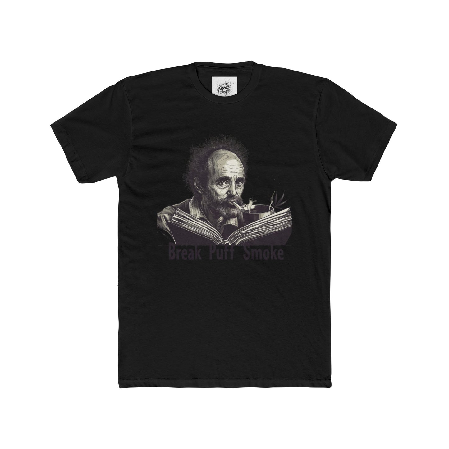 'Break, Puff, Smoke'- Vintage Graphic T-Shirt for Relaxed Vibes Unisex Cotton Crew Tee