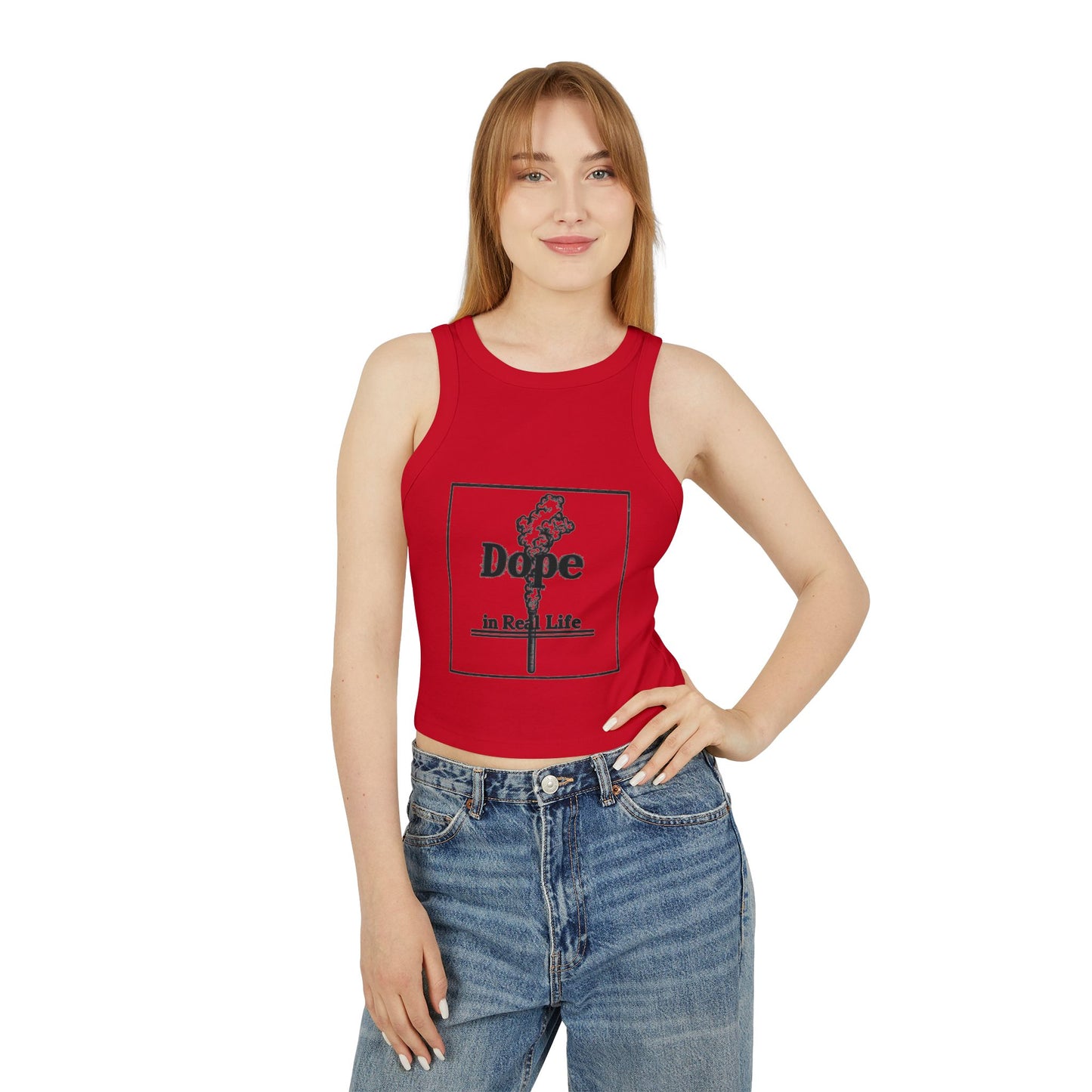 Tank Top - Dope in Real Life - Women's Micro Rib Racer