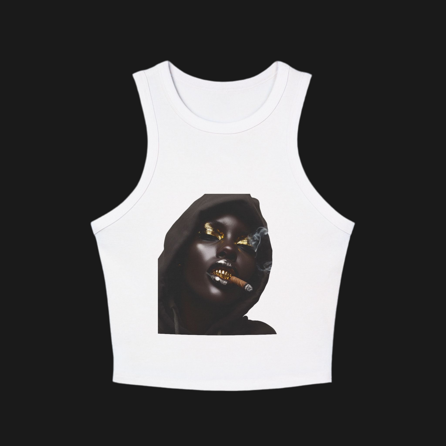 Up in Smoke: Women's Micro Rib Racer Tank Top