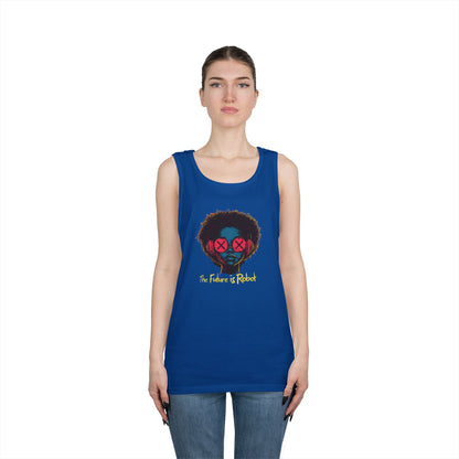 The Future is Robot: Graphic Tank Top, Music Lover Apparel, Unisex Summer Wear, Festival Tee, Gift for Artists