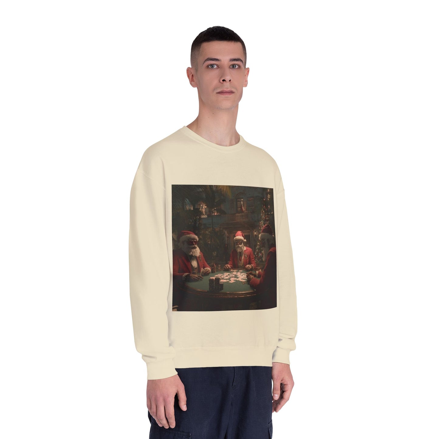 Santa Card Game Holiday Sweater