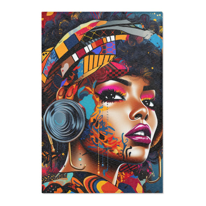 Vibrant Artistic Area Rug - Modern  Woman Design