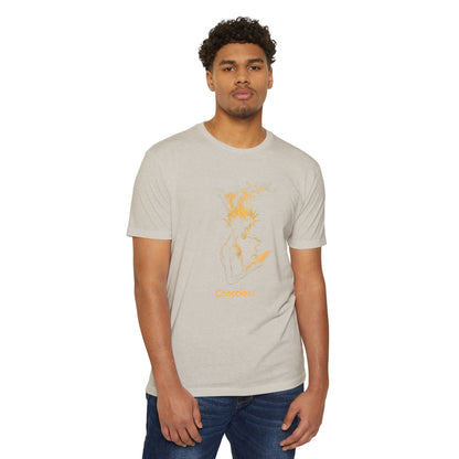 Conscious Vibes Unisex CVC Jersey T-shirt - Nature-Inspired Graphic Tee