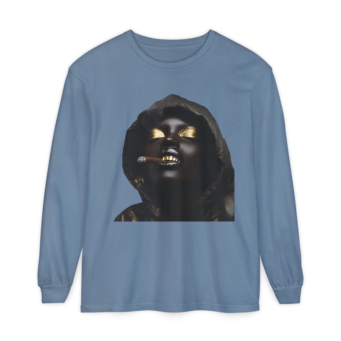 Haze: Unisex Garment-dyed Long Sleeve T-Shirt