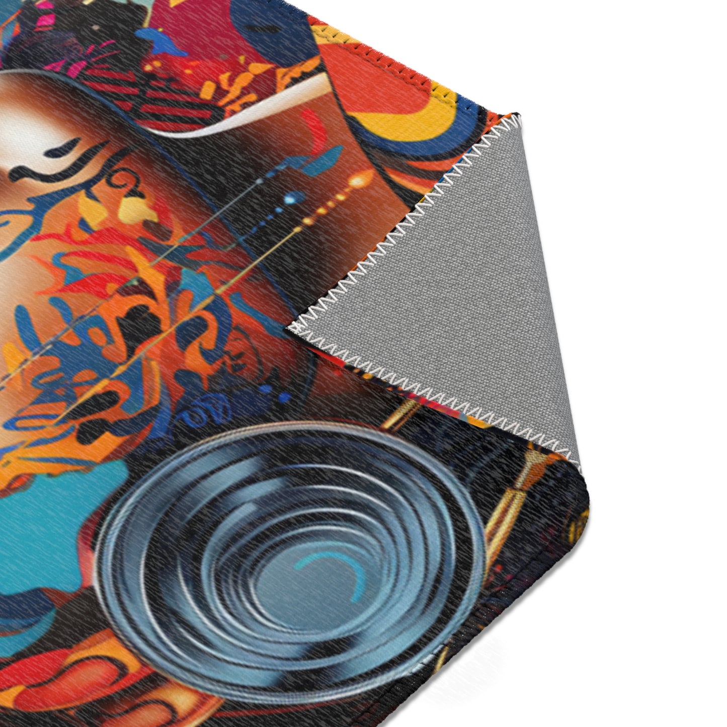 Vibrant Artistic Area Rug - Modern  Woman Design