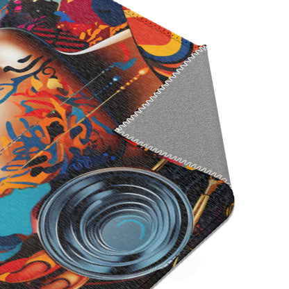 Vibrant Artistic Area Rug - Modern  Woman Design