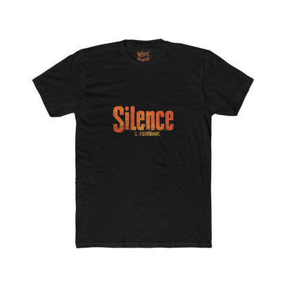 Silence Unisex Cotton Crew Tee, Casual Graphic T-Shirt, Comfortable Everyday Wear, Perfect Gift for Music Lovers, Trendy Statement Tee