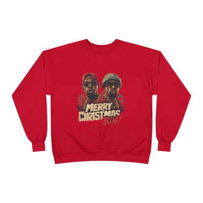 Christmas Crewneck Sweatshirt — "Merry Christmas B!H!" Retro Holiday Pullover