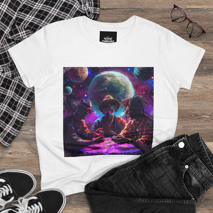 Cosmic Wager: Women's Midweight Cotton Tee