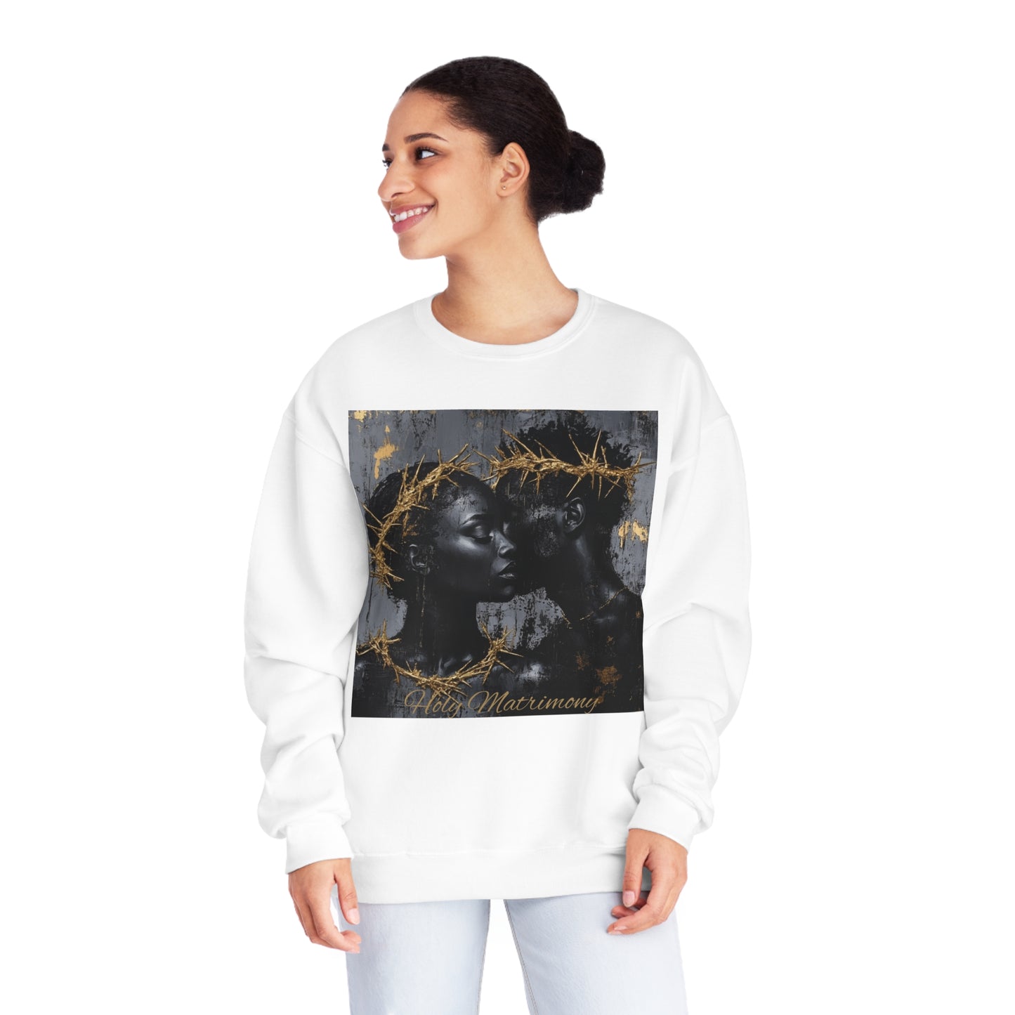 Holy Matrimony: Unisex NuBlend® Crewneck Sweatshirt