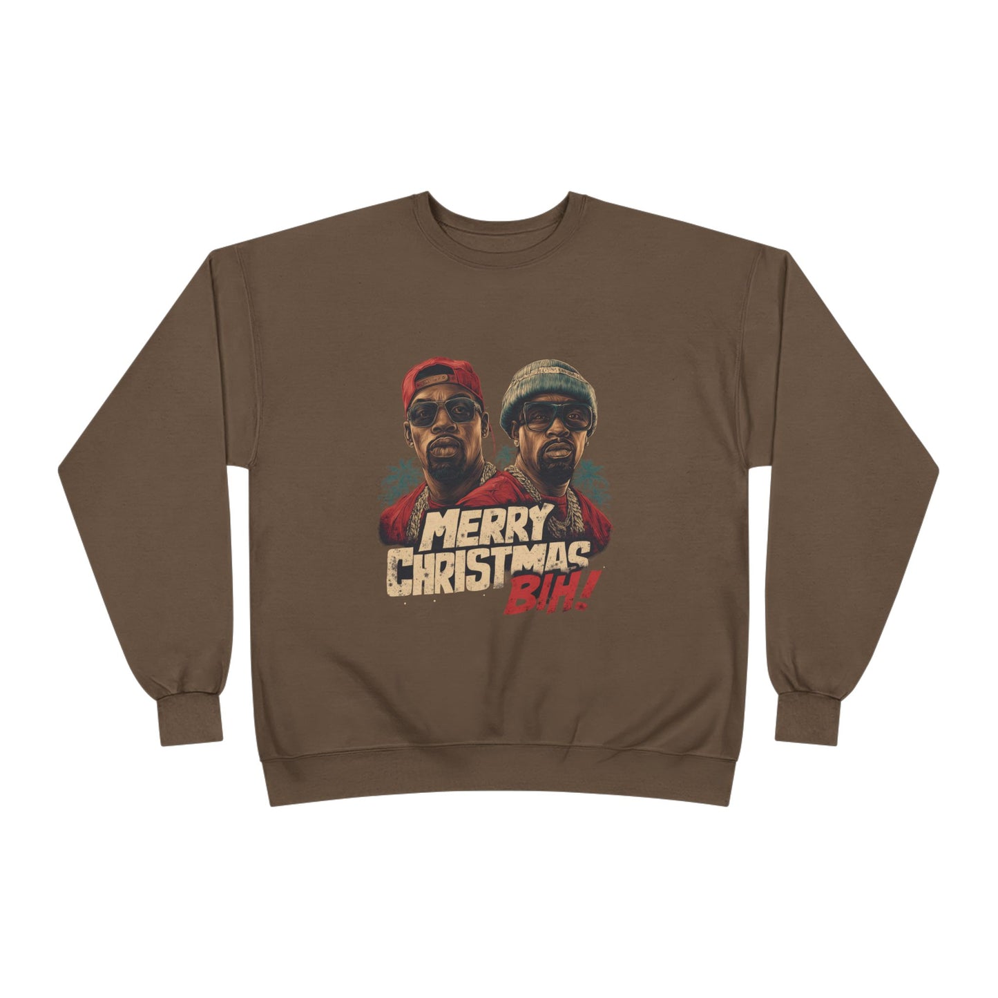 Christmas Crewneck Sweatshirt — "Merry Christmas B!H!" Retro Holiday Pullover