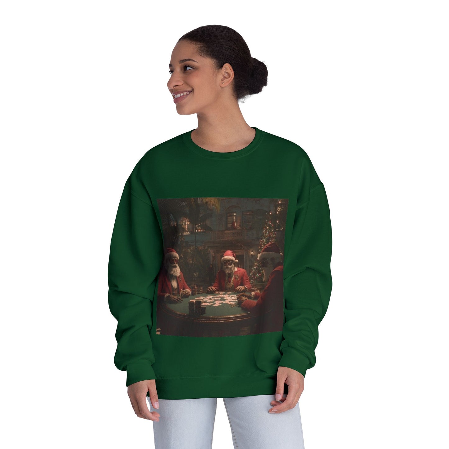 Santa Card Game Holiday Sweater