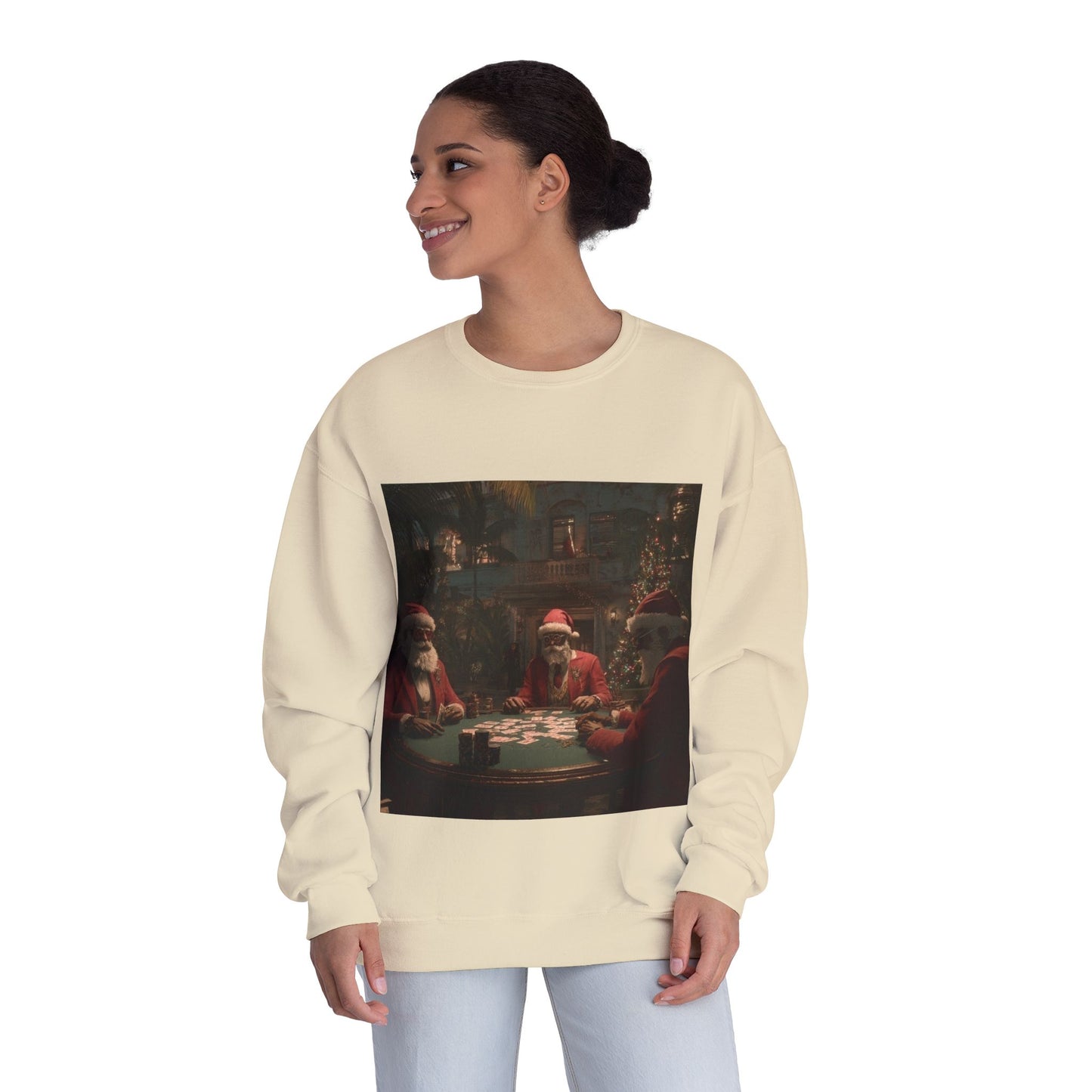 Santa Card Game Holiday Sweater