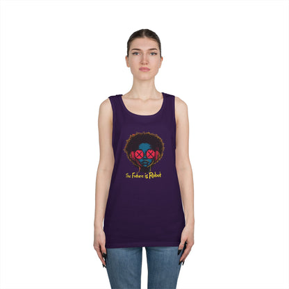The Future is Robot: Graphic Tank Top, Music Lover Apparel, Unisex Summer Wear, Festival Tee, Gift for Artists