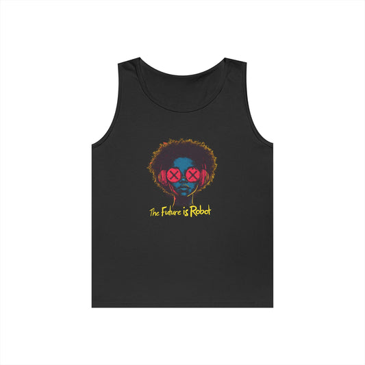 The Future is Robot: Graphic Tank Top, Music Lover Apparel, Unisex Summer Wear, Festival Tee, Gift for Artists