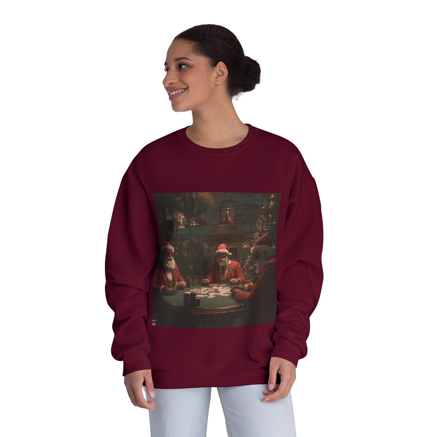 Santa Card Game Holiday Sweater