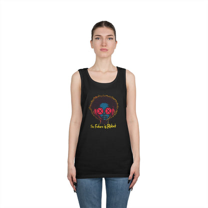 The Future is Robot: Graphic Tank Top, Music Lover Apparel, Unisex Summer Wear, Festival Tee, Gift for Artists