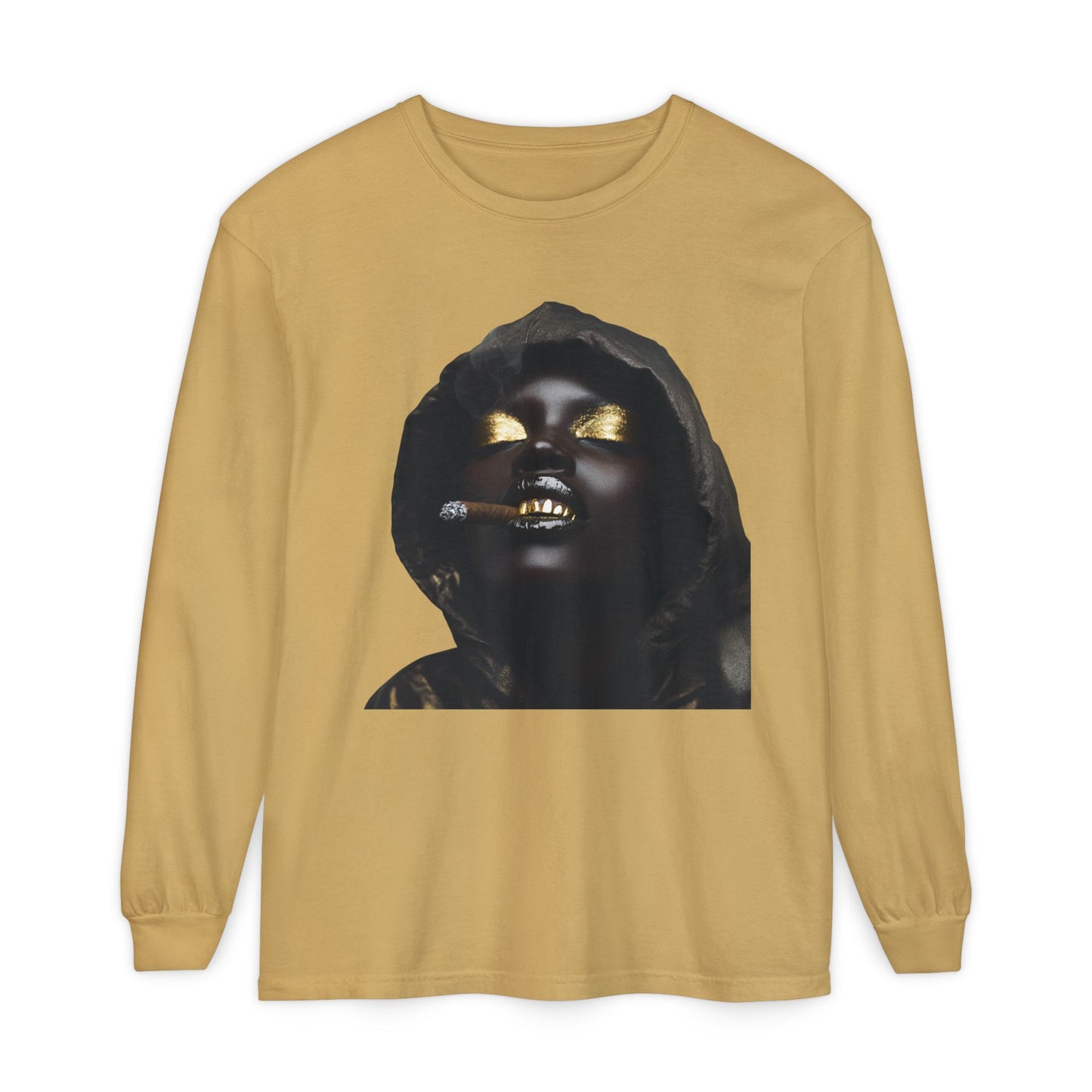 Haze: Unisex Garment-dyed Long Sleeve T-Shirt