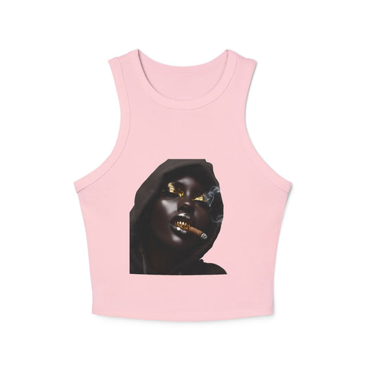 Up in Smoke: Women's Micro Rib Racer Tank Top