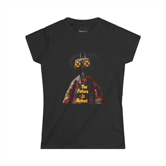 The Future is Robot: Women's Tee Casual Wear, Gifts, Graphic T-Shirt, Trendy Top, Statement Shirt