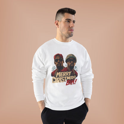 Christmas Crewneck Sweatshirt — "Merry Christmas B!H!" Retro Holiday Pullover