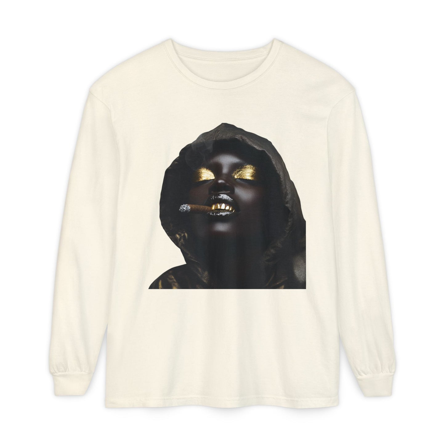 Haze: Unisex Garment-dyed Long Sleeve T-Shirt