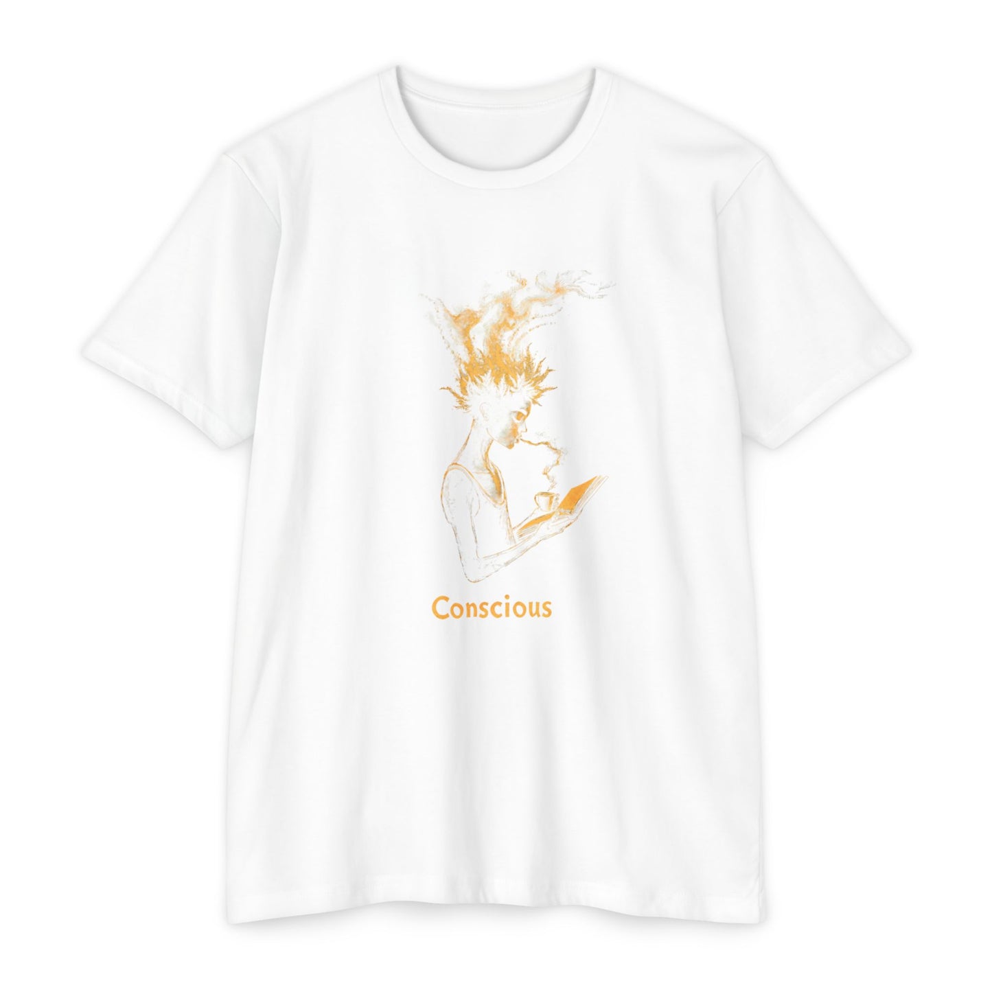 Conscious Vibes Unisex CVC Jersey T-shirt - Nature-Inspired Graphic Tee