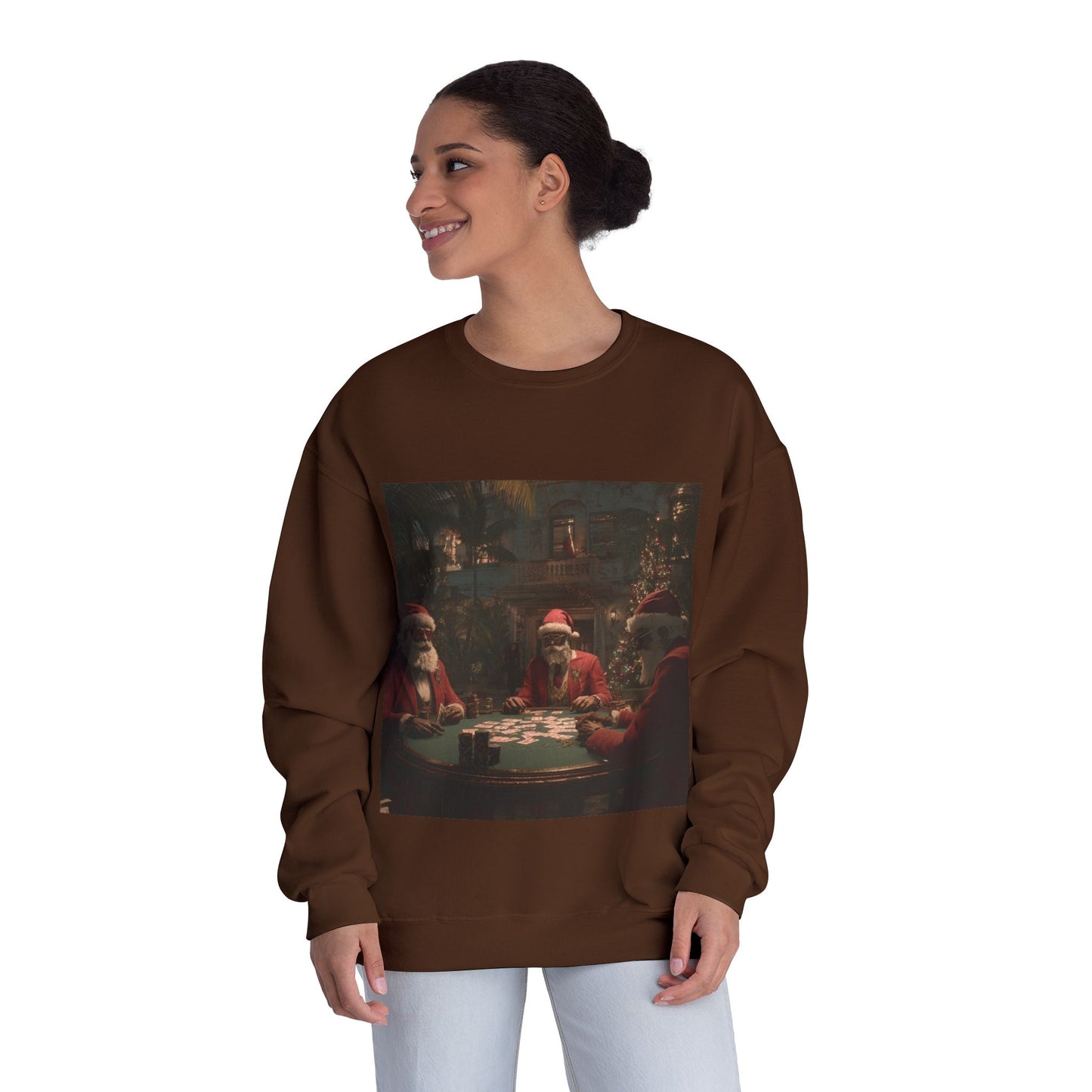 Santa Card Game Holiday Sweater
